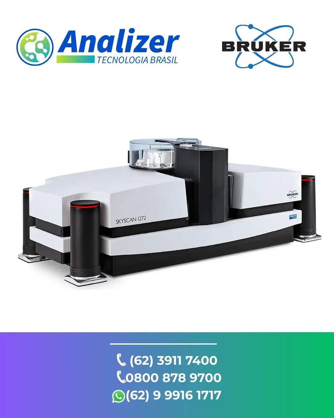 AJUSTE DE MICROSCOPIO 3D DE RAIOS X SKYSCAN 1272 CMOS EDITION BRUKER BRASIL
