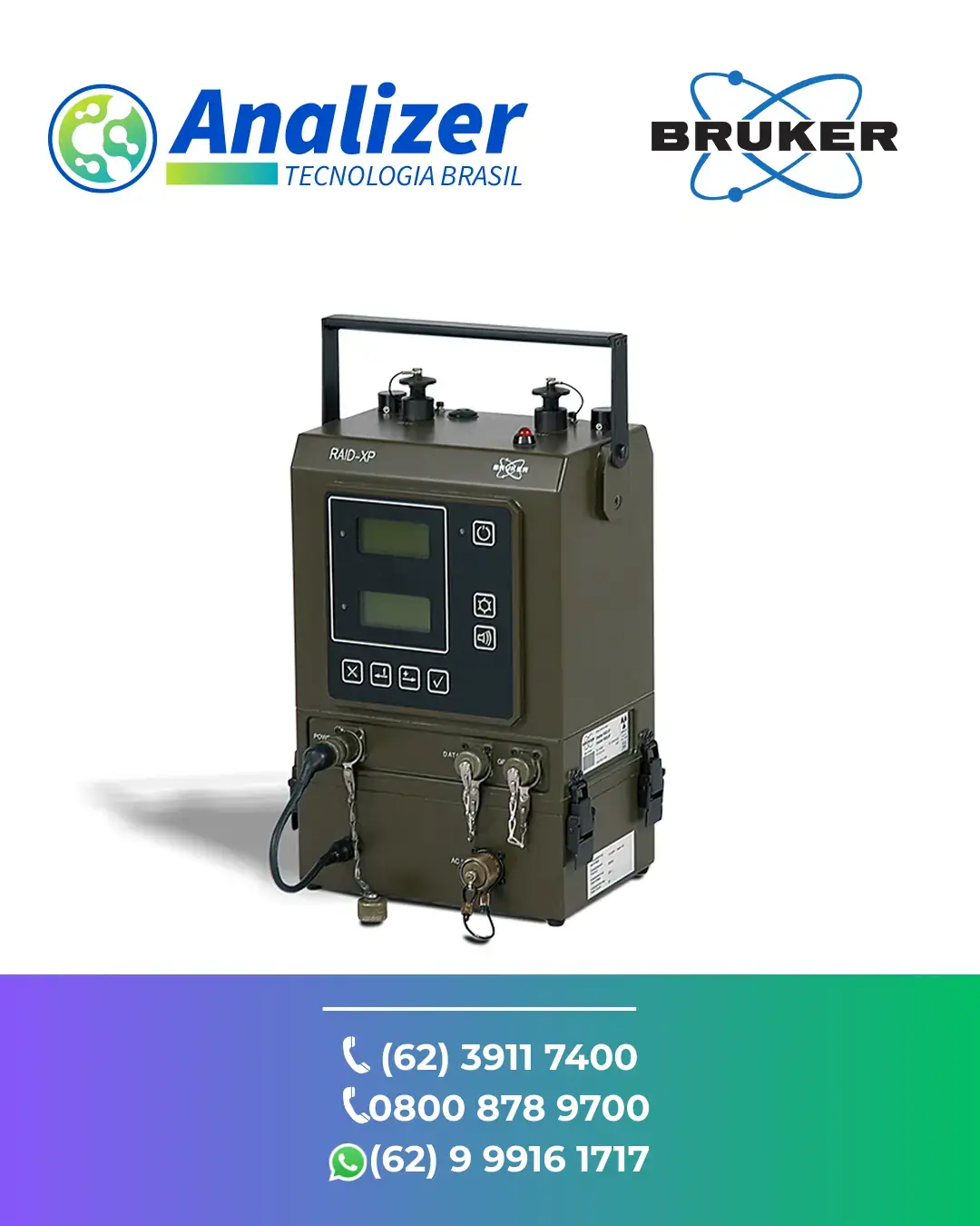 AJUSTE DETECTOR QUIMICO E RADIOLOGICO RAID XP BRUKER BRASIL
