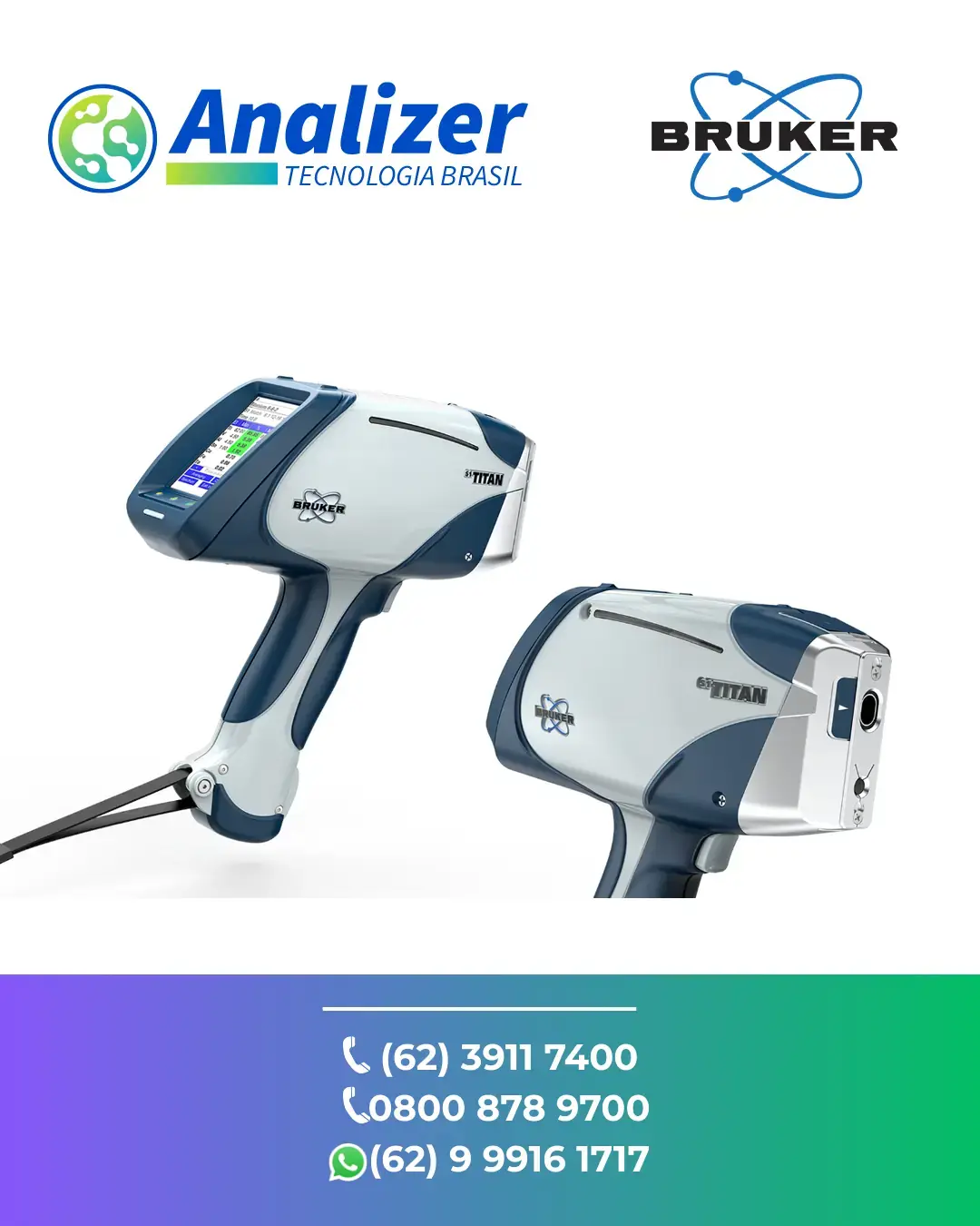 AJUSTE EM ANALISADOR XRF PORTATIL S1 TITAN BRUKER BRASIL