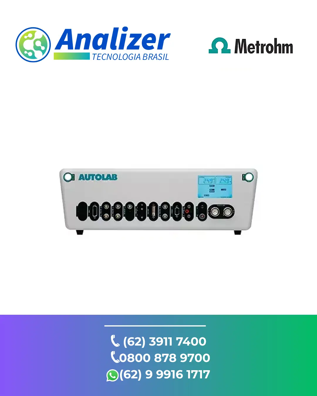 CORREÇÃO POTENCIOSTATO GALVANOSTATO MODULAR AUTOLAB PGSTAT302N METROHM ...